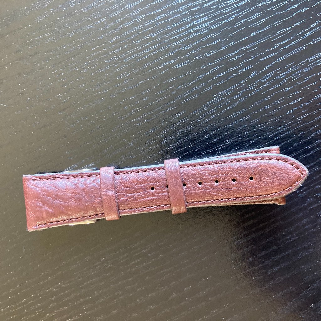24 Saddle Leather Watch BandBrown